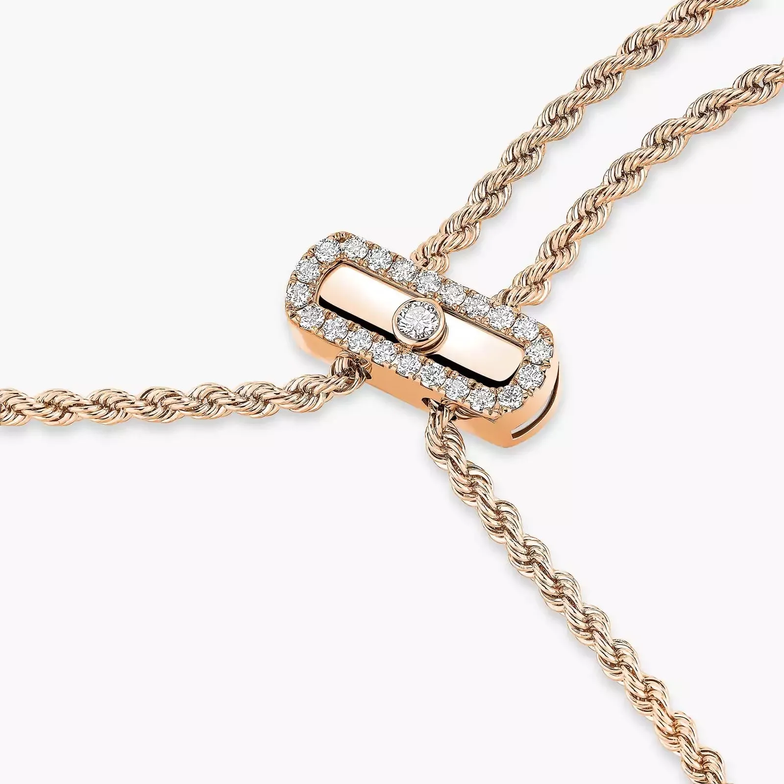 Messika Move Iconica 18ct Rose Gold 8ct Diamond Necklace