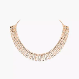 Messika Move Iconica 18ct Rose Gold 8ct Diamond Necklace