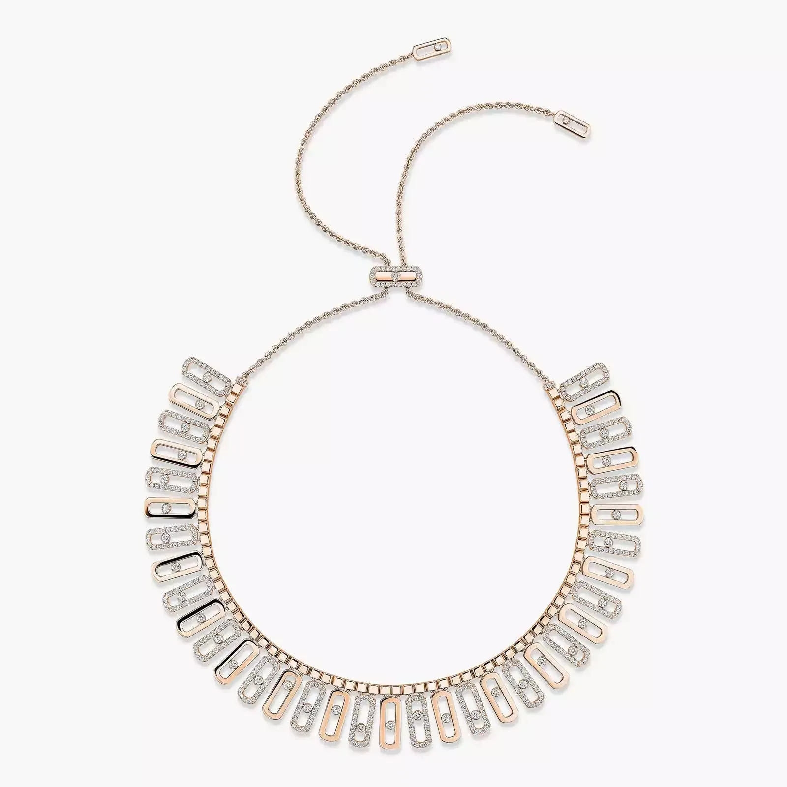 Messika Move Iconica 18ct Rose Gold 8ct Diamond Necklace