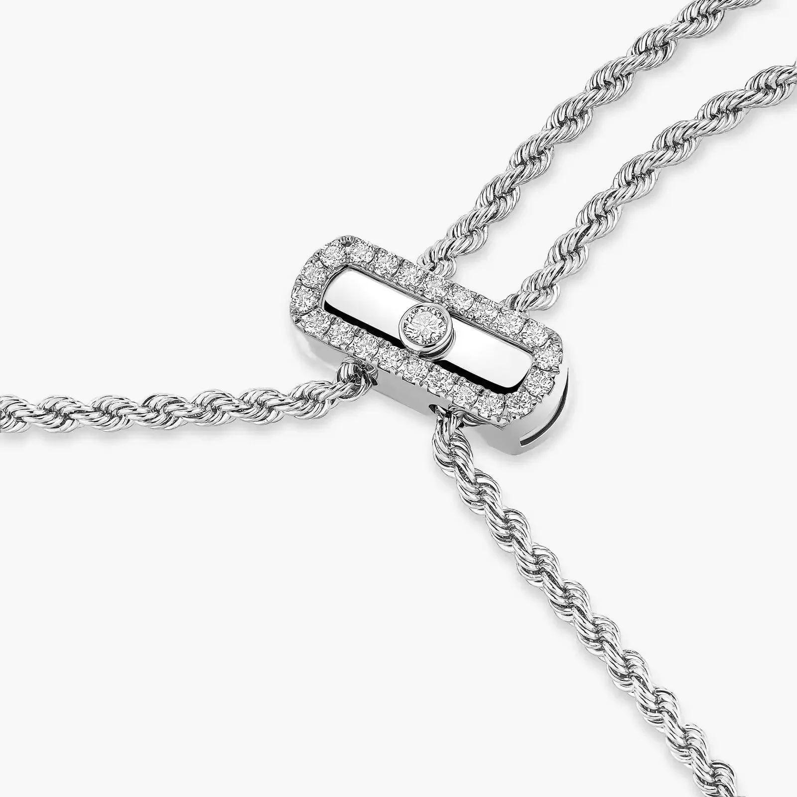Messika Move Iconica 18ct White Gold 8ct Diamond Necklace