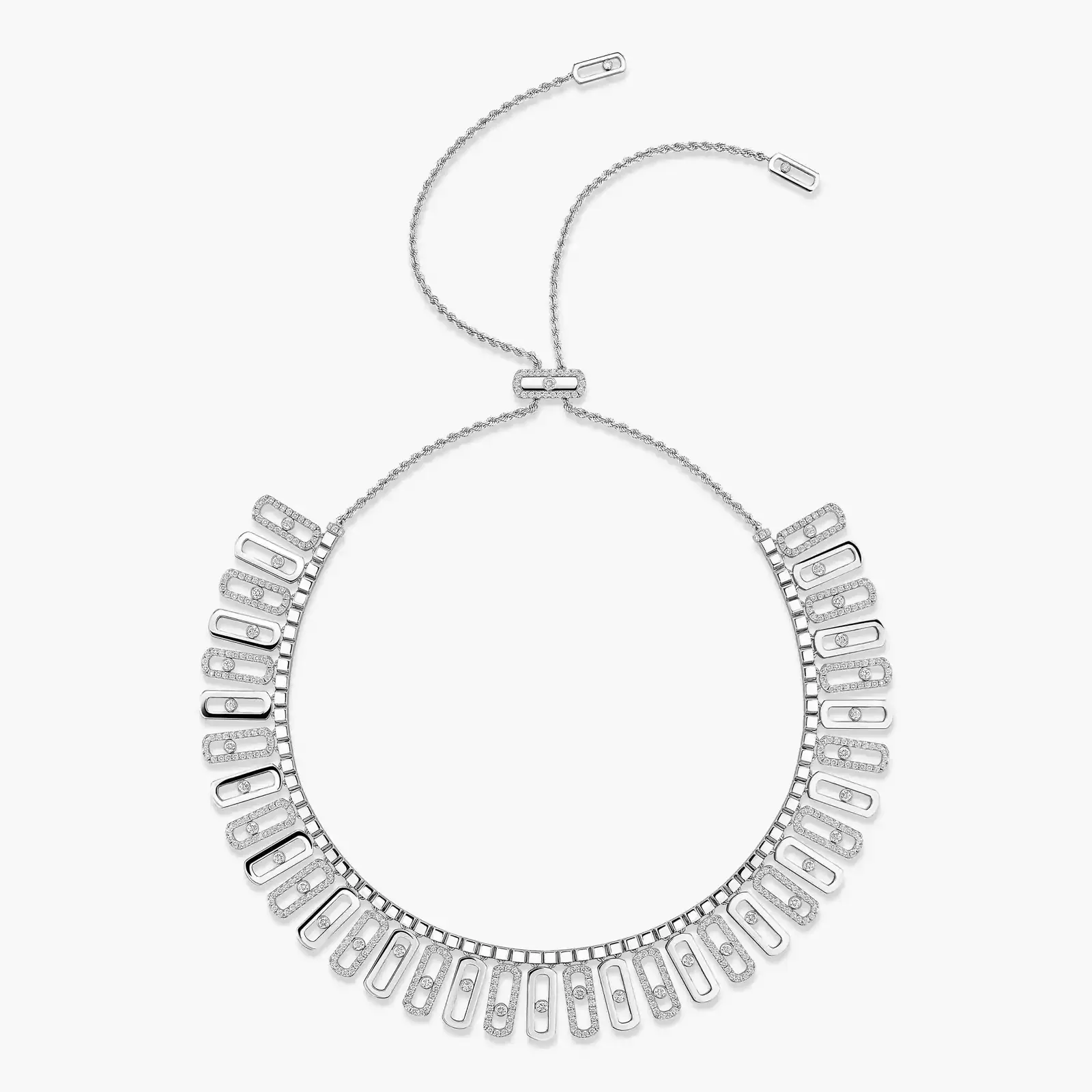 Messika Move Iconica 18ct White Gold 8ct Diamond Necklace
