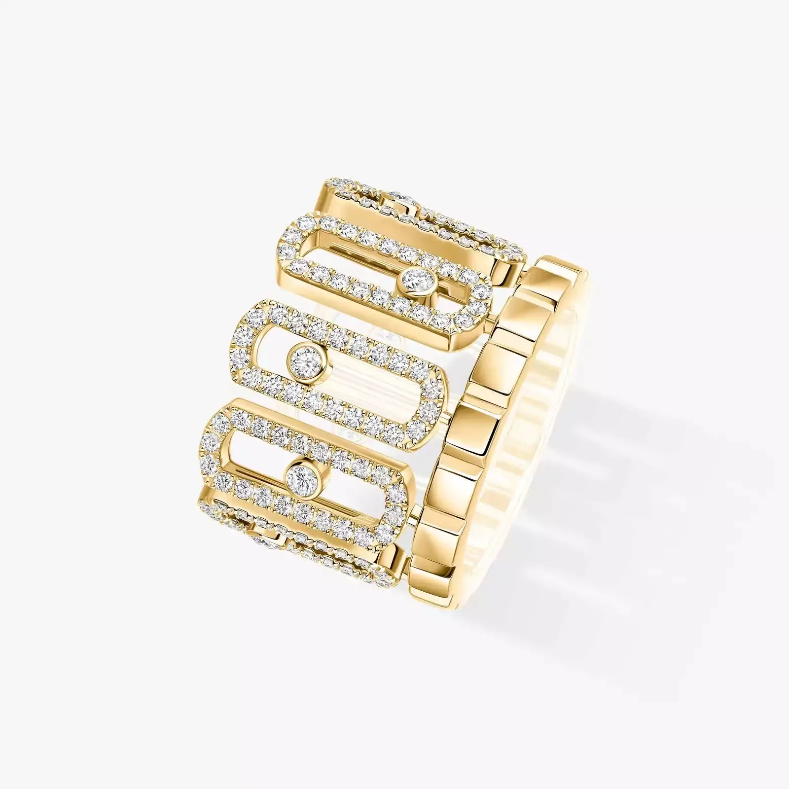 Messika Move Iconica Pavé 18ct Yellow Gold 1.40ct Diamond Ring