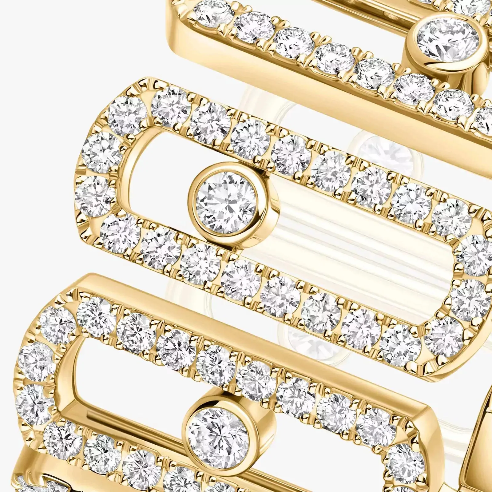 Messika Move Iconica Pavé 18ct Yellow Gold 1.40ct Diamond Ring