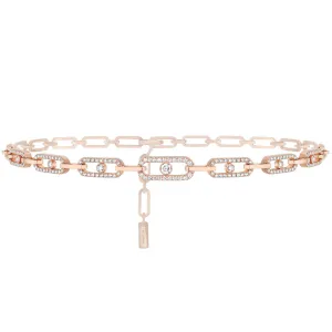 Messika Move Link 18ct Rose Gold 1.70ct Diamond Multi Choker