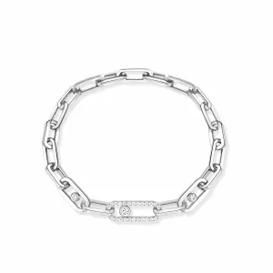 Messika Move Link 18ct White Gold 1.10ct Diamond Link Bracelet