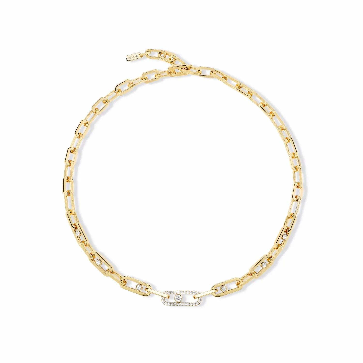 Messika Move Link 18ct Yellow Gold 1.11ct Diamond Necklace