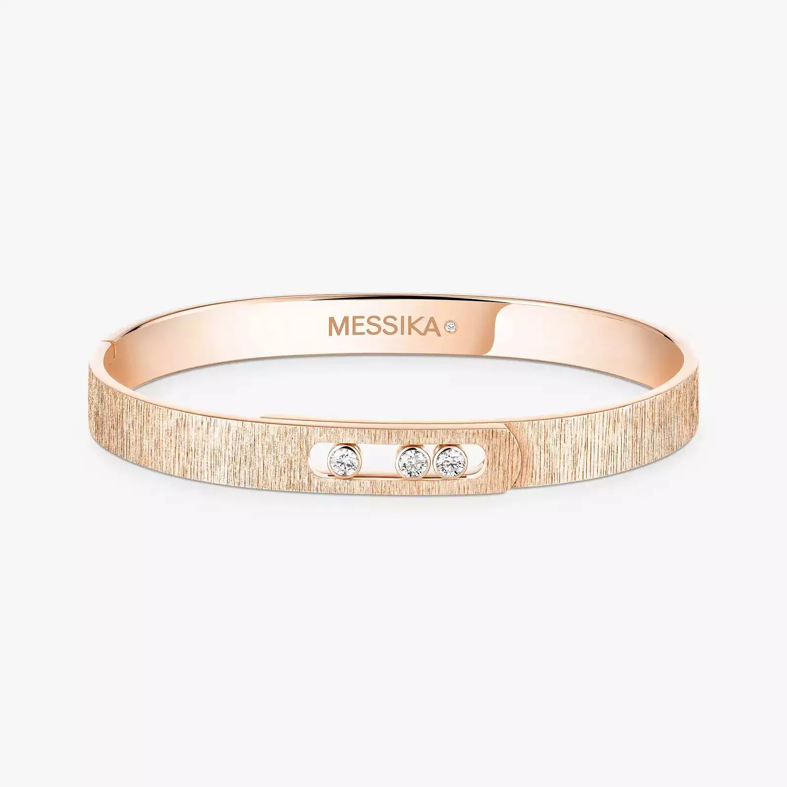 Messika Move Noa Ciselé 18ct Rose Gold 0.15ct Diamond Bangle