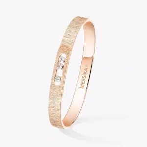 Messika Move Noa Ciselé 18ct Rose Gold 0.15ct Diamond Bangle