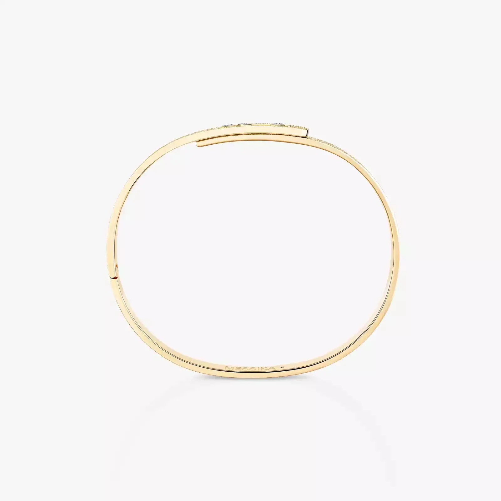 Messika Move Noa Ciselé Semi-Pavé 18ct Yellow Gold 1.55ct Diamond Bangle