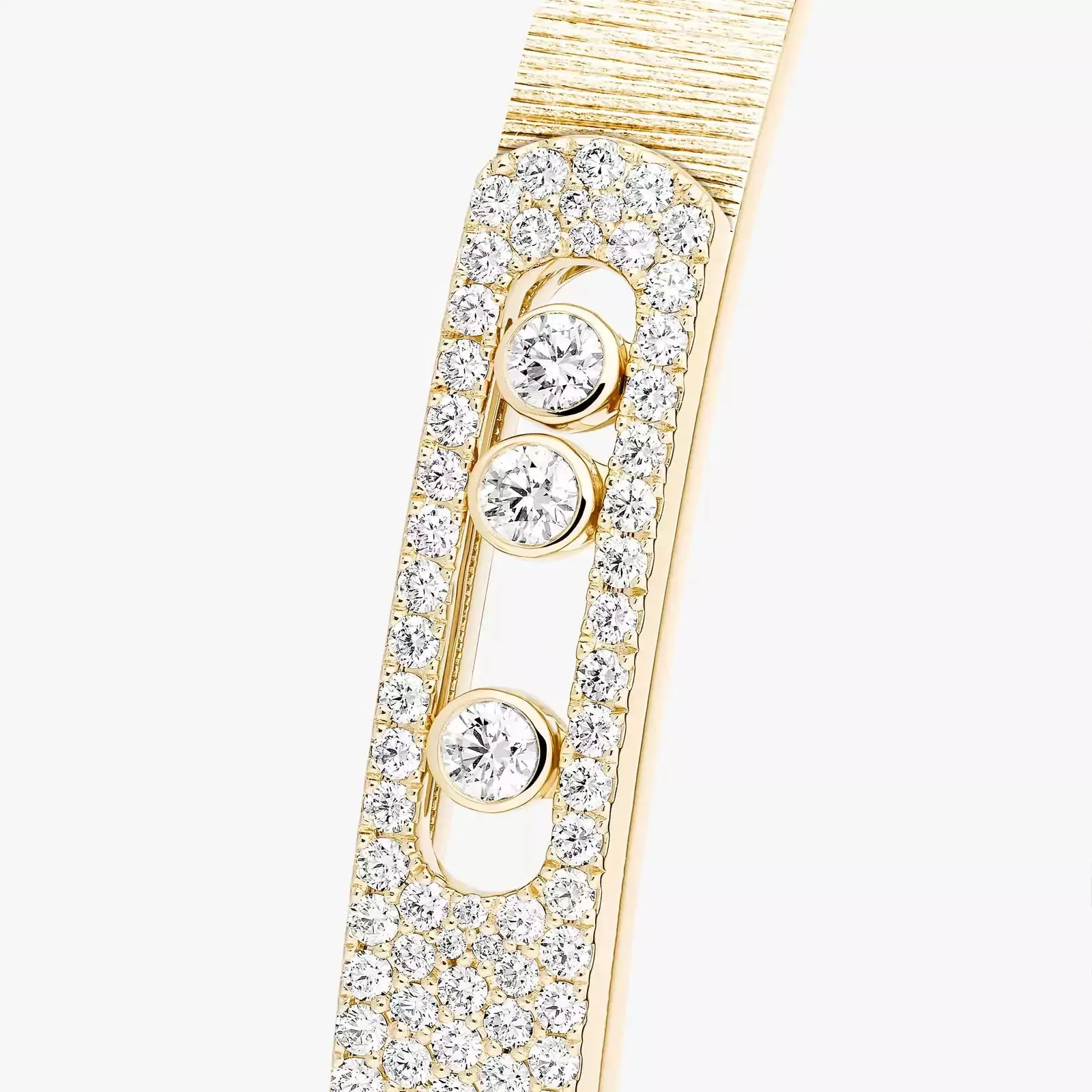 Messika Move Noa Ciselé Semi-Pavé 18ct Yellow Gold 1.55ct Diamond Bangle