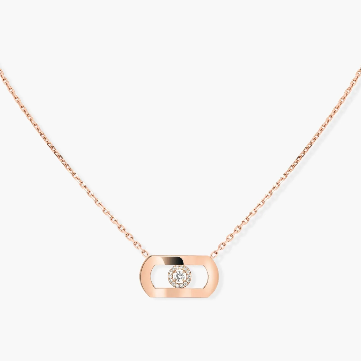 Messika So Move 18ct Rose Gold 0.12ct Diamond Necklace