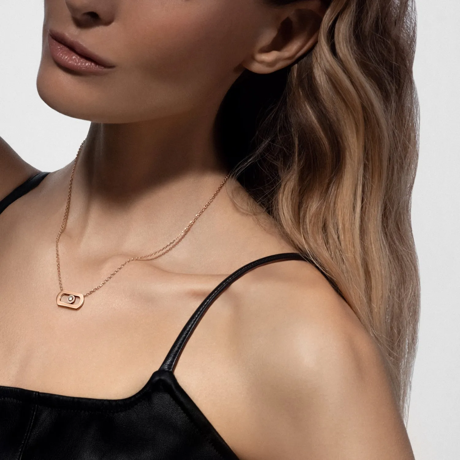 Messika So Move 18ct Rose Gold 0.12ct Diamond Necklace
