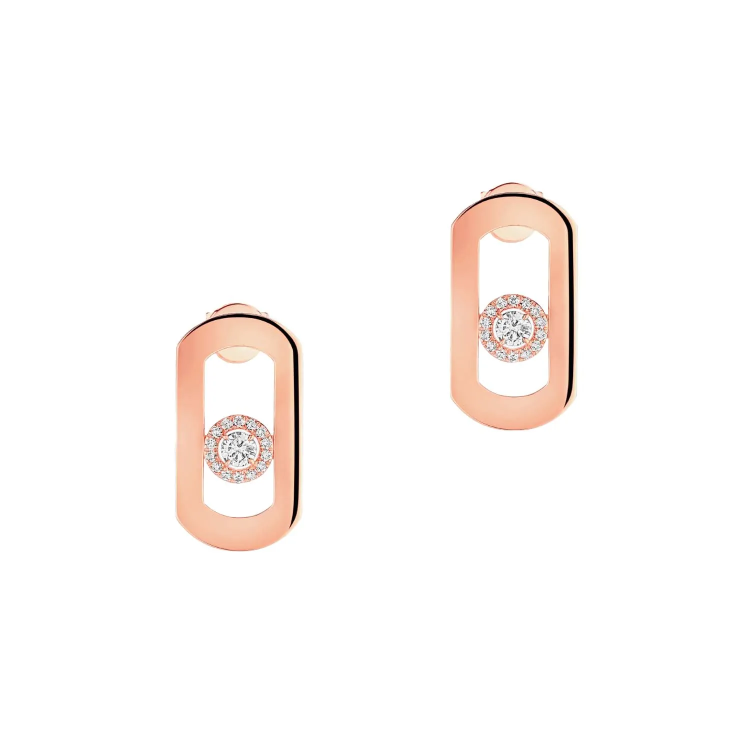 Messika So Move 18ct Rose Gold 0.23ct Diamond Stud Earrings