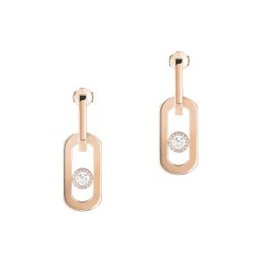 Messika So Move 18ct Rose Gold 0.37ct Diamond Pendant Earrings