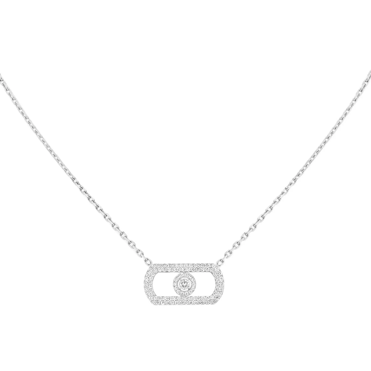 Messika So Move 18ct White Gold 0.67ct Diamond Pave Necklace