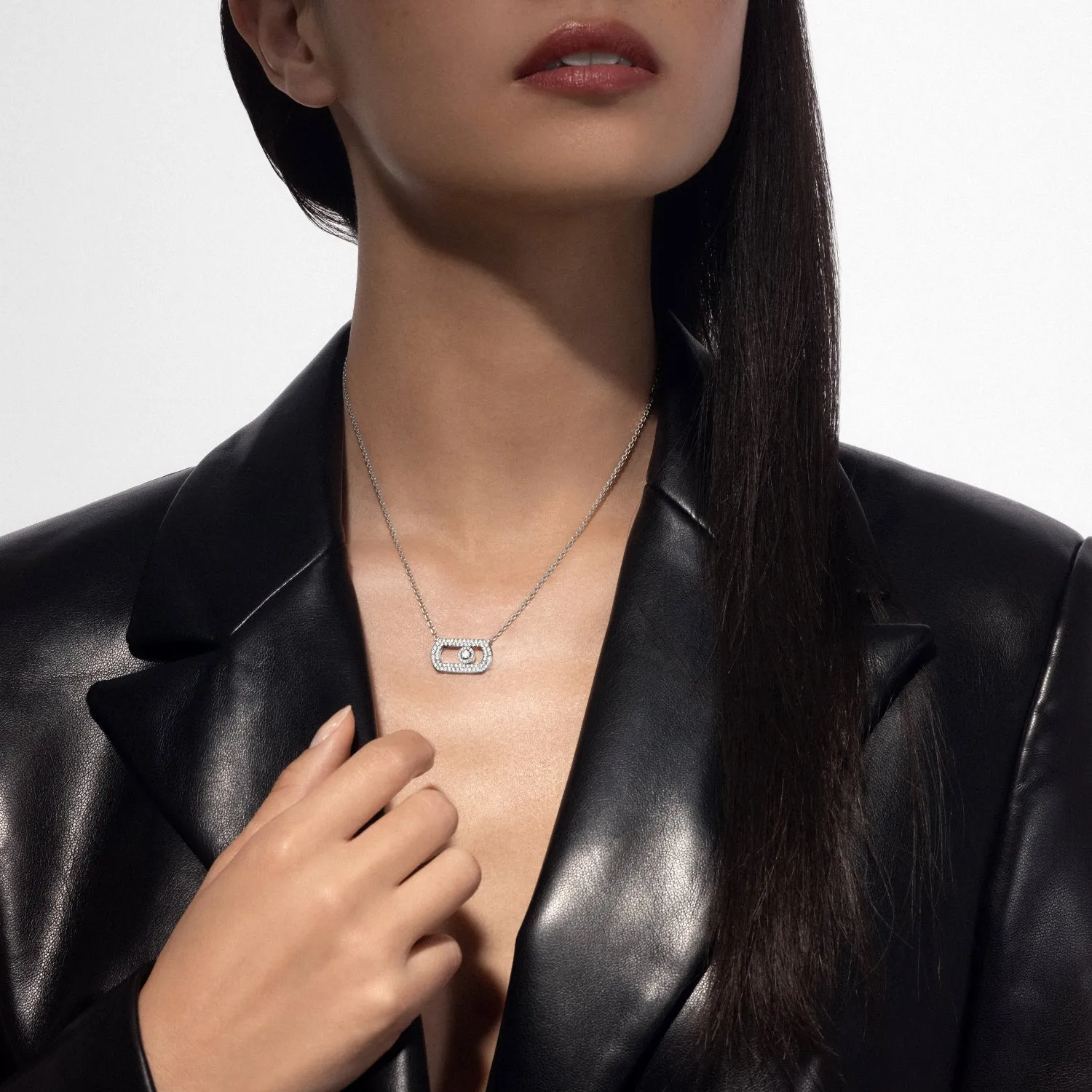 Messika So Move 18ct White Gold 0.67ct Diamond Pave Necklace