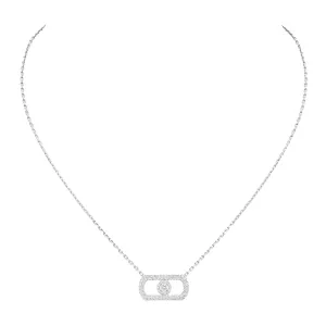 Messika So Move 18ct White Gold 0.67ct Diamond Pave Necklace