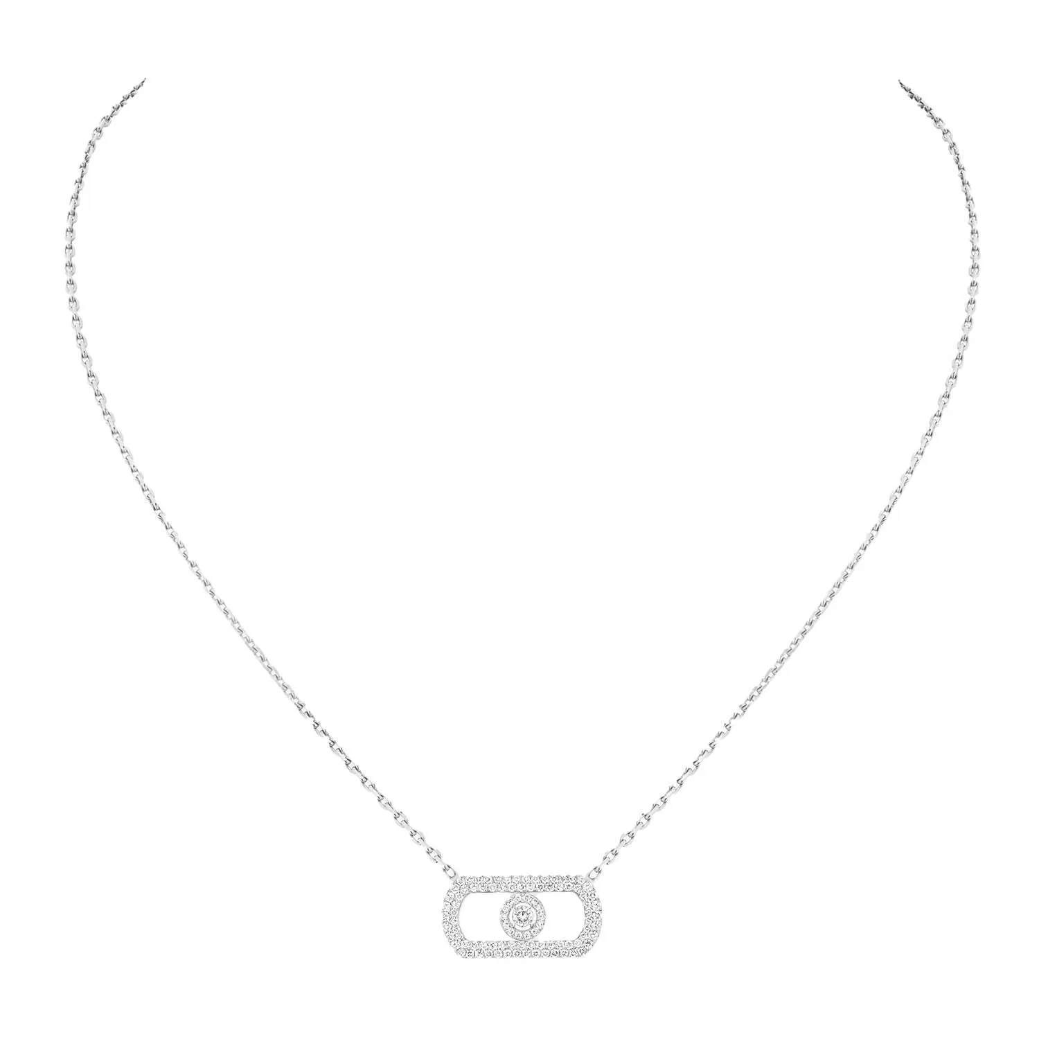 Messika So Move 18ct White Gold 0.67ct Diamond Pave Necklace