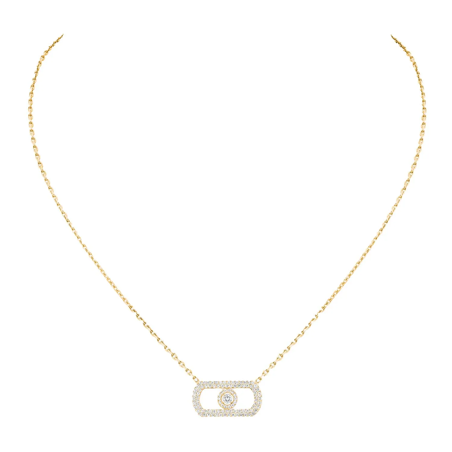 Messika So Move 18ct Yellow Gold 0.67ct Diamond Pave Necklace