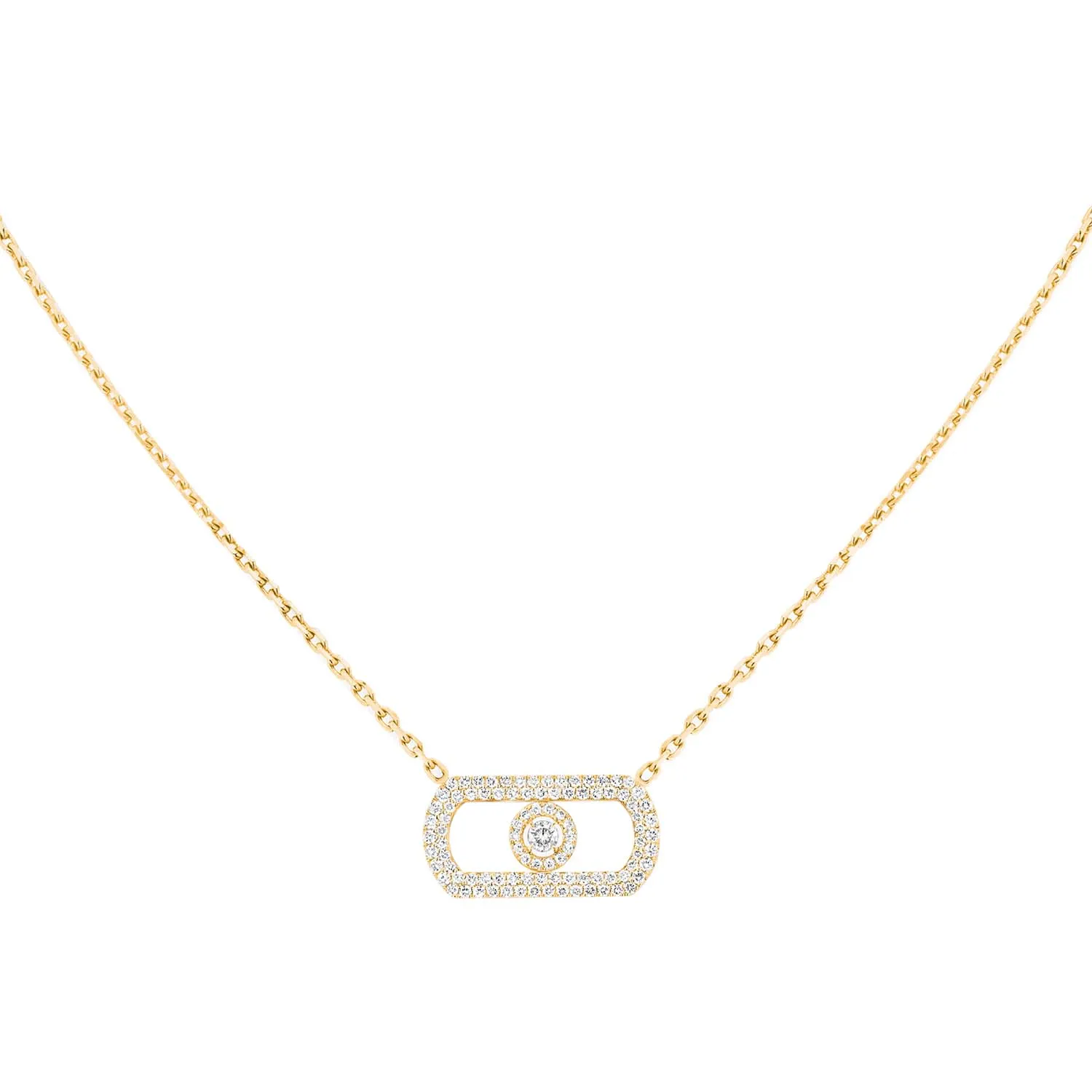 Messika So Move 18ct Yellow Gold 0.67ct Diamond Pave Necklace