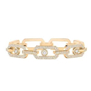 Messika So Move 18ct Yellow Gold 3.28ct Diamond Pave Link Bracelet