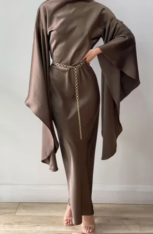 Midnight Maxi With Dramatic Sleeves by HSH