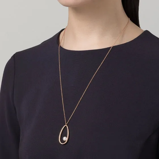 Mikimoto 18ct Rose Gold Akoya Moon Dew 60cm Necklace