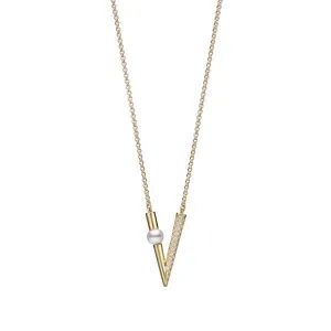 Mikimoto 18ct Yellow Gold Akoya Pearl 0.29ct Diamond V Code Pendant