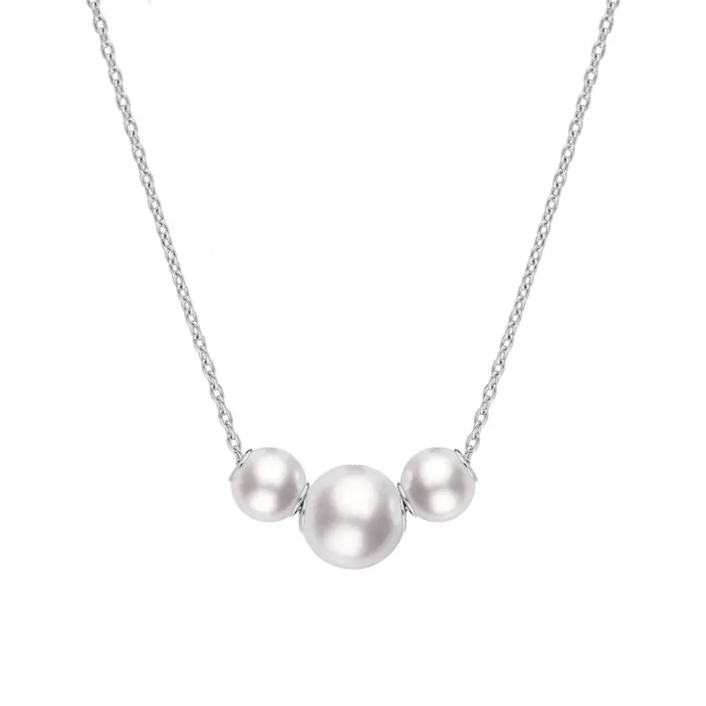 Mikimoto 18ct Yellow Gold Akoya Pearl Jewels in Motion 45cm Necklace