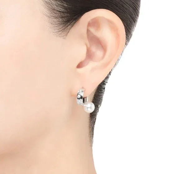Mikimoto Universe Elements 18ct White Gold Akoya Cultured Pearl Earrings