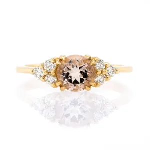 Morganite and Diamond Engagement Ring