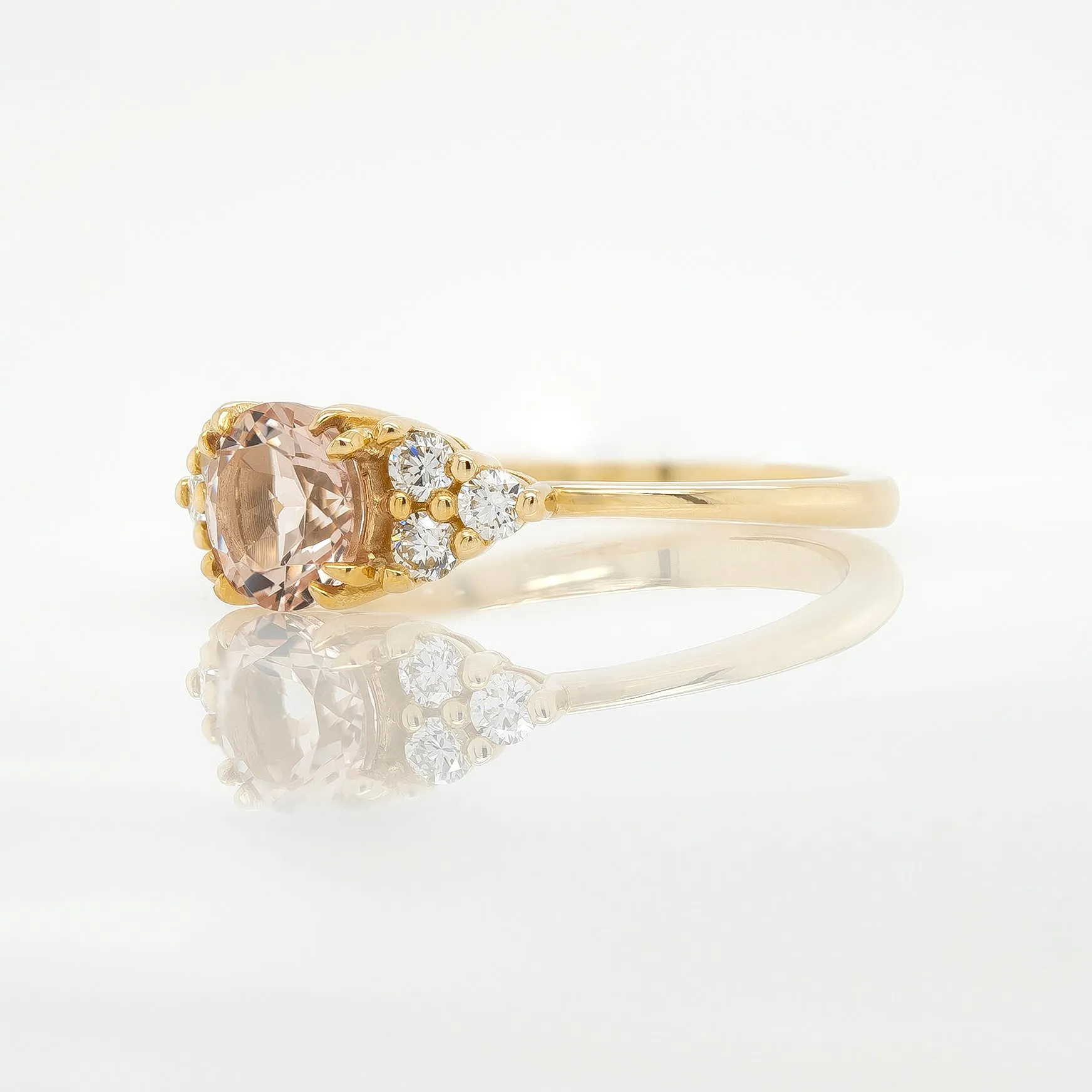 Morganite and Diamond Engagement Ring