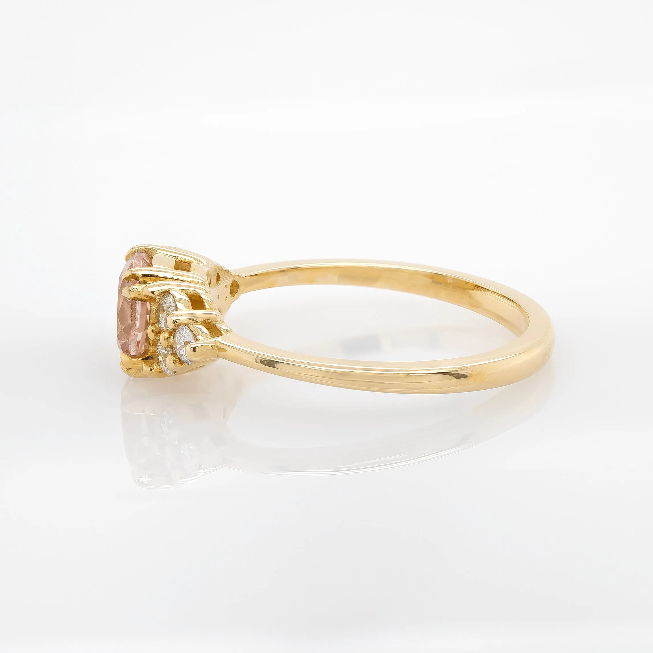 Morganite and Diamond Engagement Ring