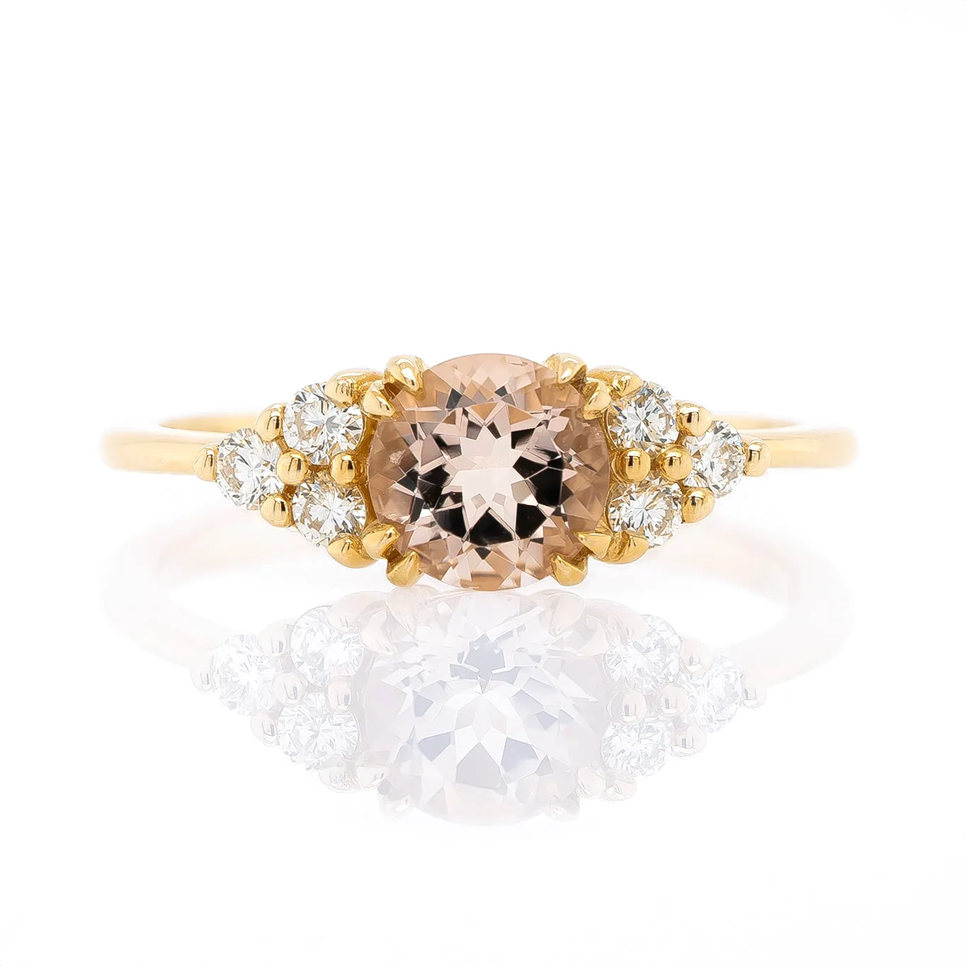 Morganite and Diamond Engagement Ring