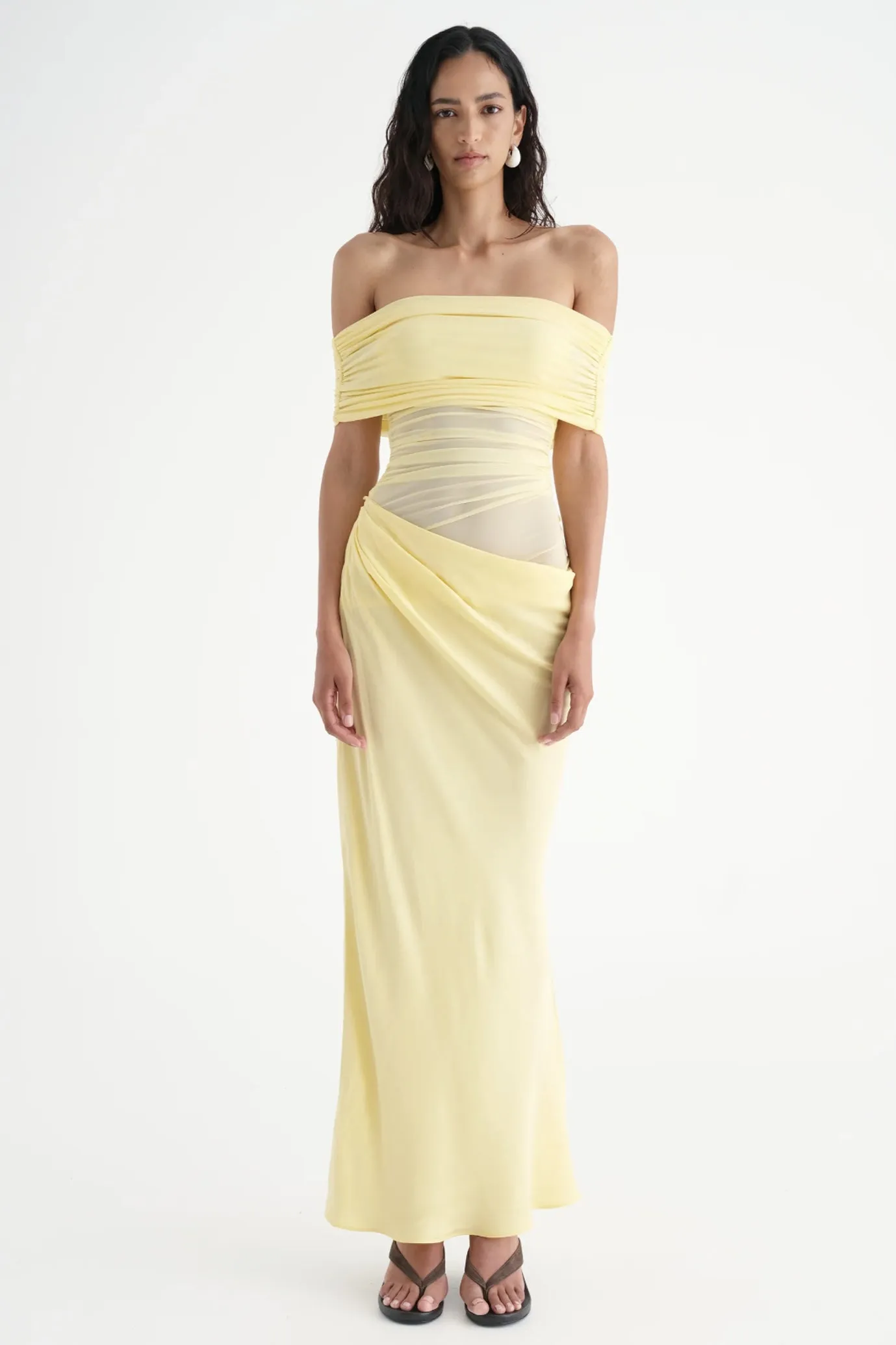 Nico Off Shoulder Maxi Dress Butter by Benni