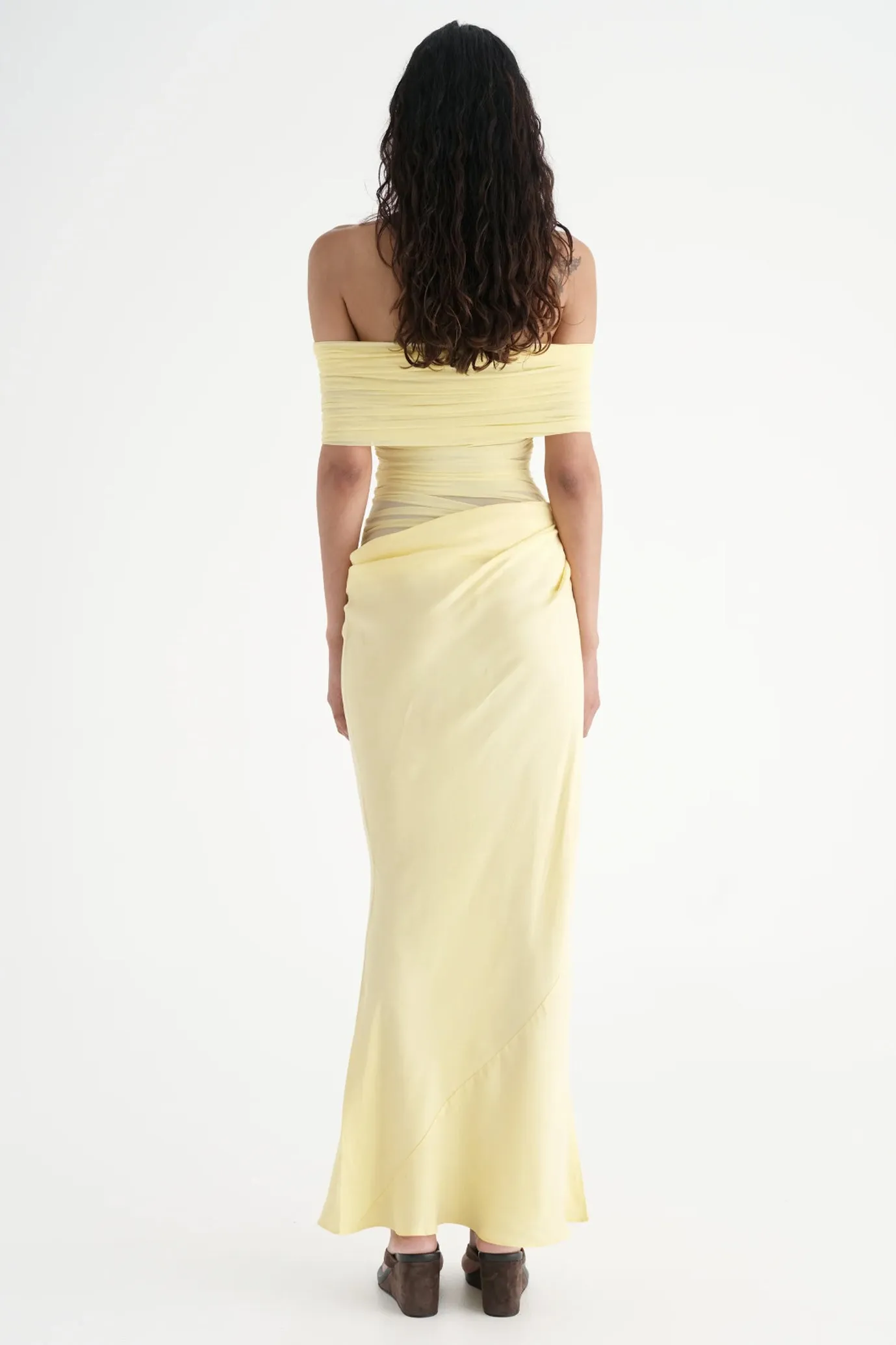 Nico Off Shoulder Maxi Dress Butter by Benni