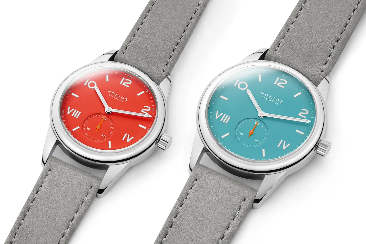 Nomos Glashutte Club Campus 38 Nonstop Red Sapphire Crystal Watch
