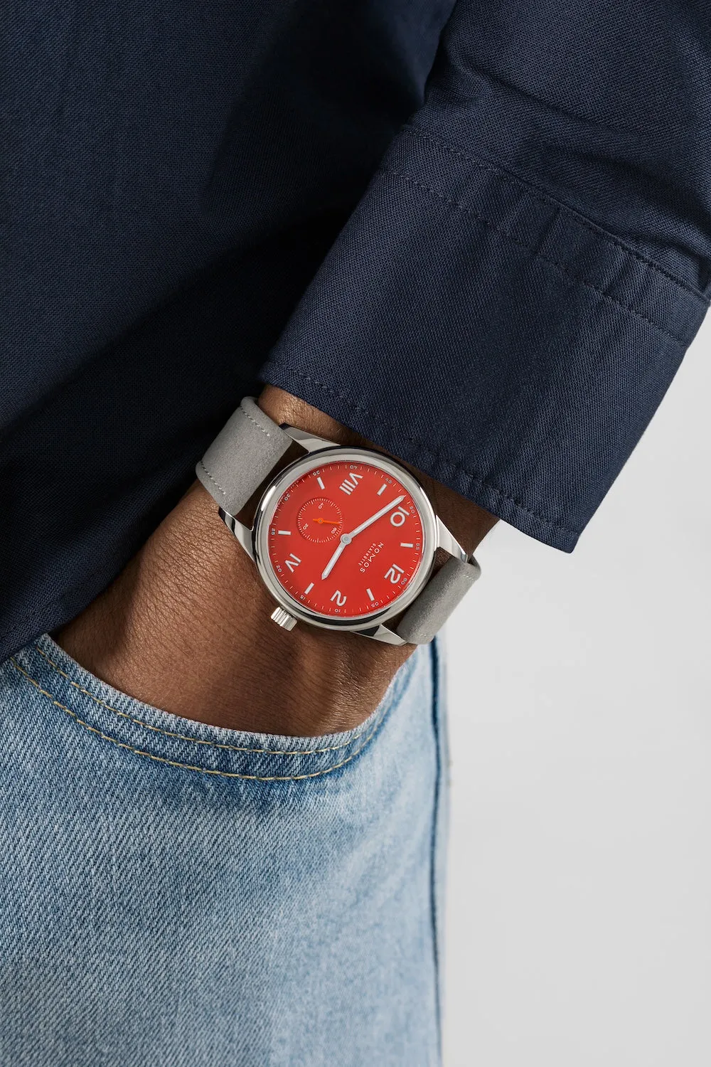 Nomos Glashutte Club Campus 38 Nonstop Red Sapphire Crystal Watch