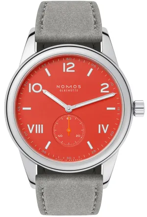 Nomos Glashutte Club Campus 38 Nonstop Red Sapphire Crystal Watch