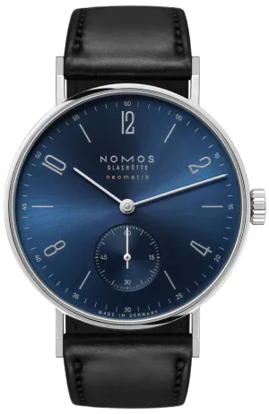 Nomos Glashutte Tangente Neomatik Blue Gold Sapphire Crystal Watch