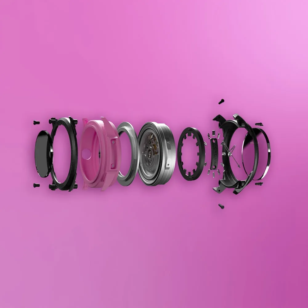 Norqain Wild One Skeleton 39mm Hyper Pink Watch