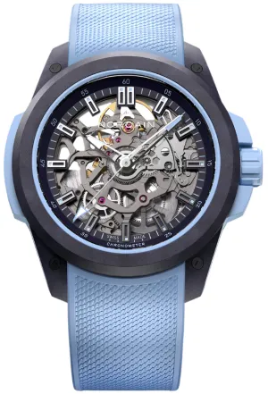Norqain Wild One Skeleton 39mm Purple Ice Blue Watch