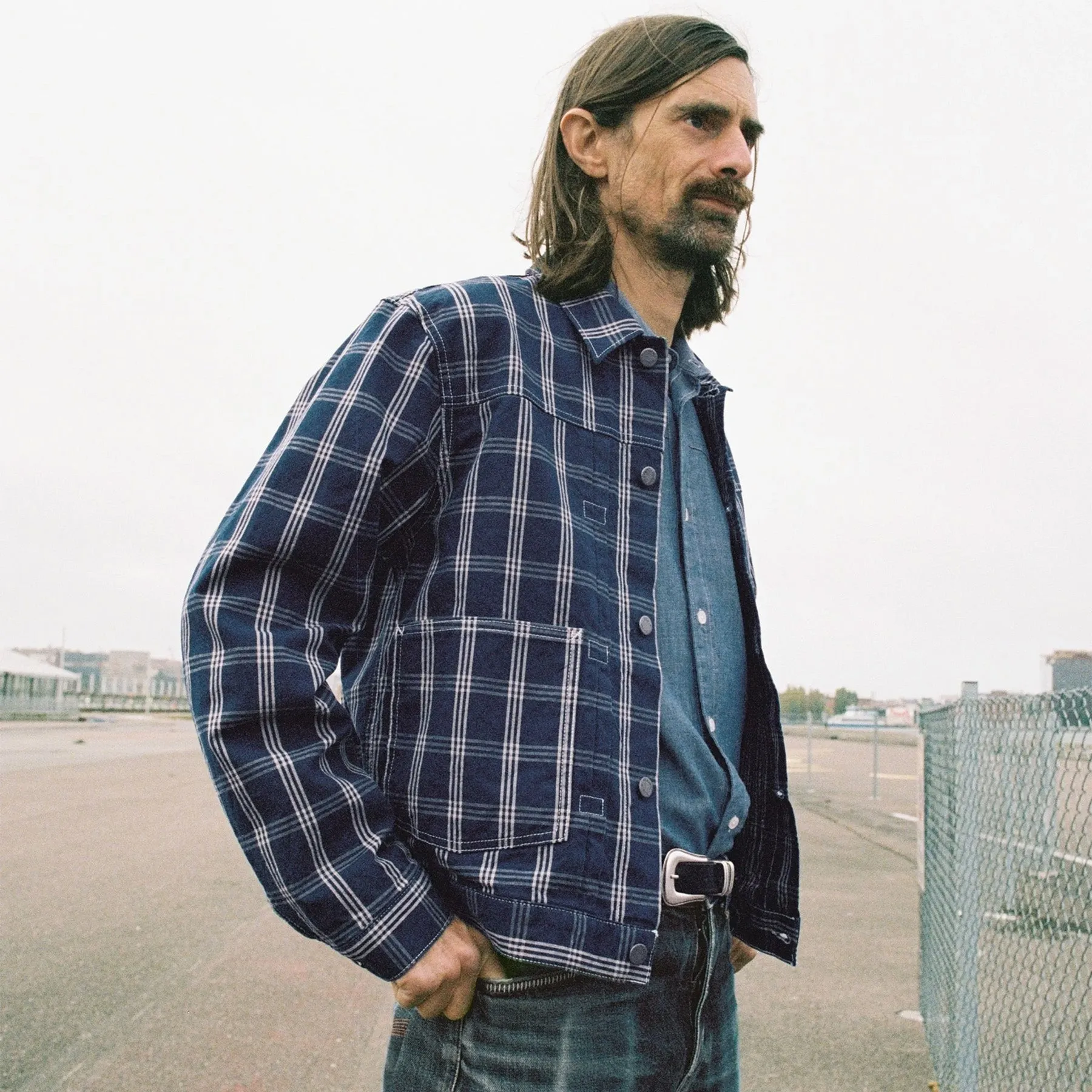Nudie Jeans Dante II Indigo Check Jacket