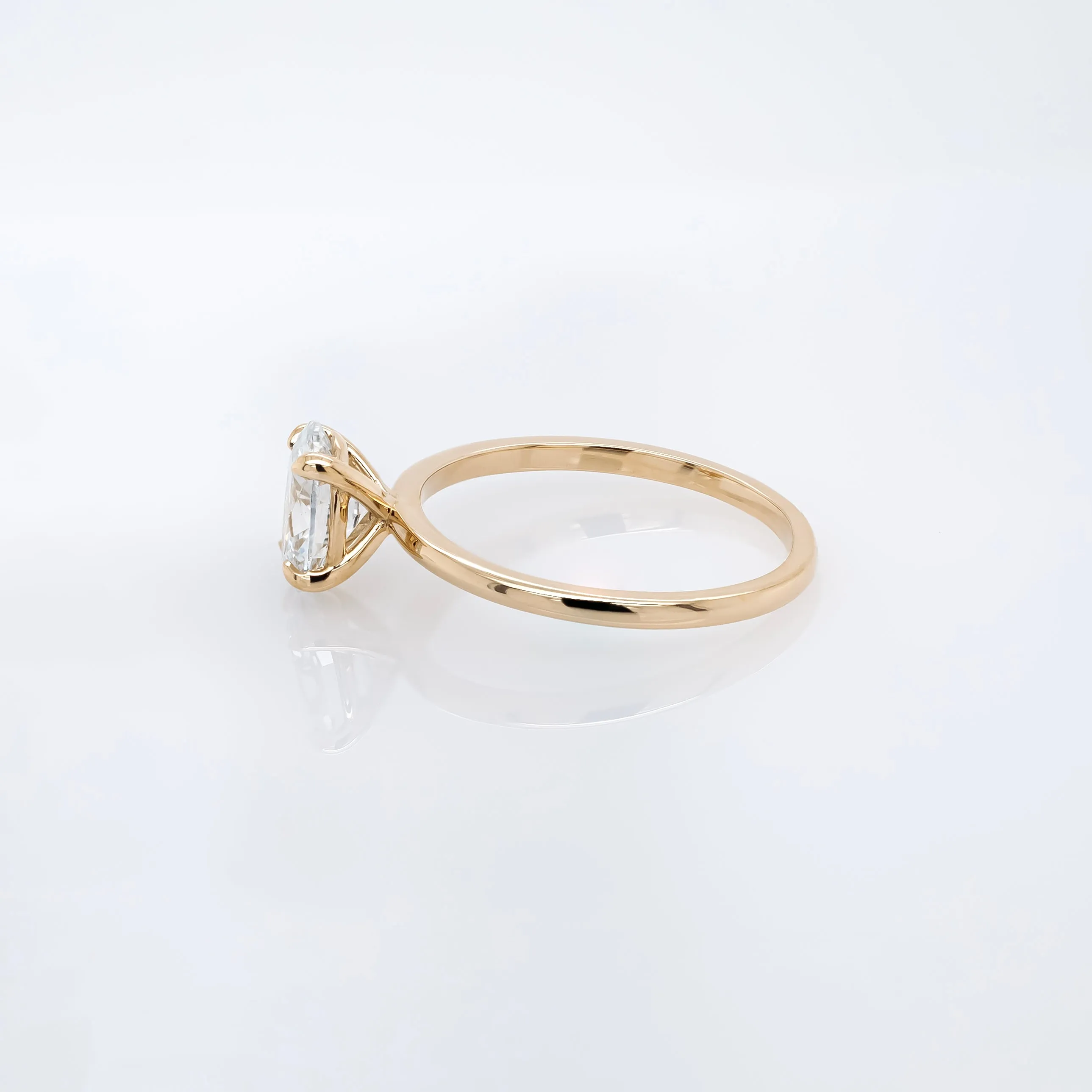 Oval 1 Carat Lab Diamond Solitaire Engagement Ring