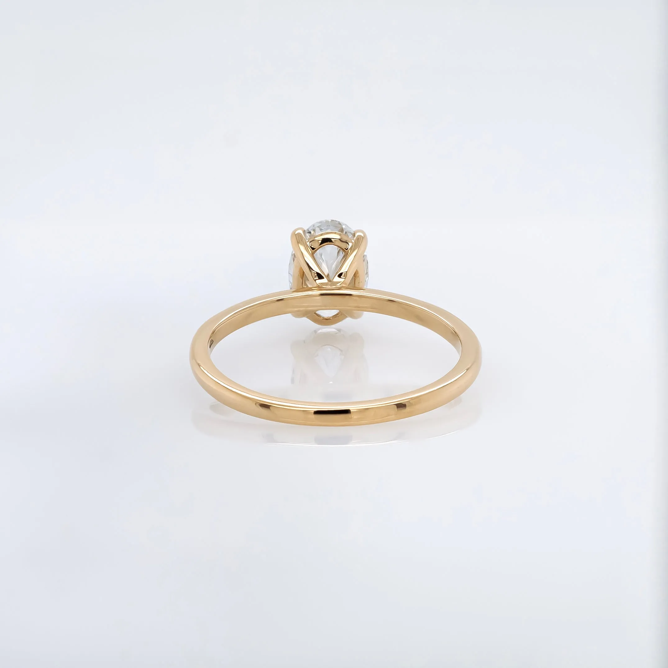 Oval 1 Carat Lab Diamond Solitaire Engagement Ring