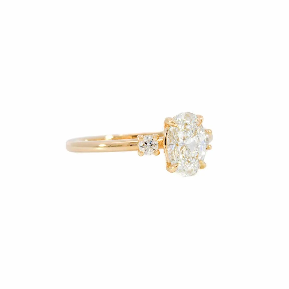 Oval Diamond Three Stone Ring