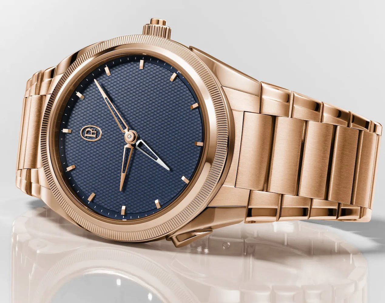 Parmigiani Fleurier Tonda PF GMT Rattrapante Gold Milano Blue Watch