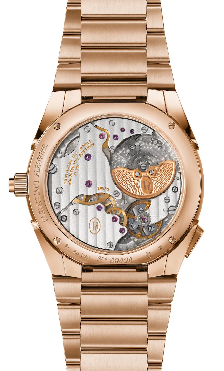 Parmigiani Fleurier Tonda PF GMT Rattrapante Gold Milano Blue Watch
