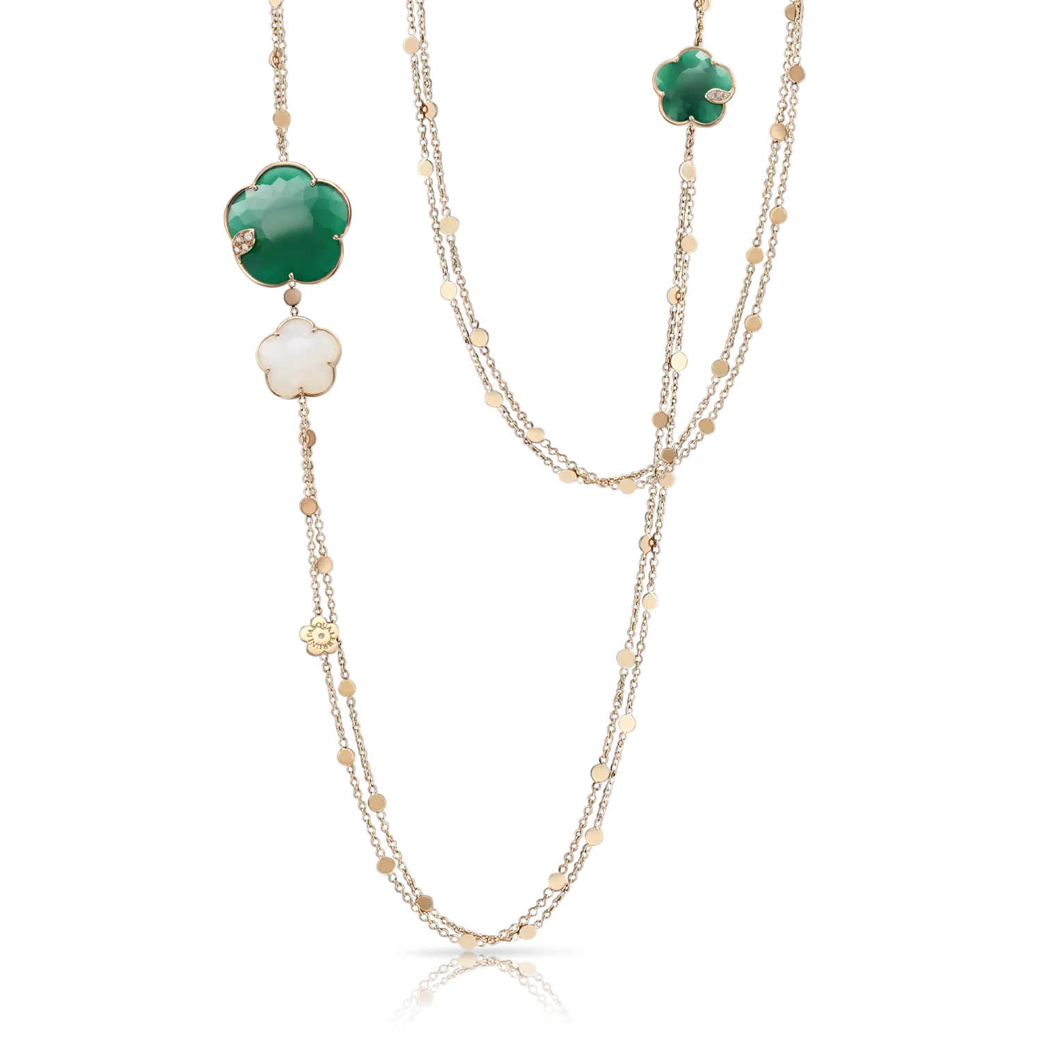 Pasquale Bruni Ton Joli 18ct Rose Gold Diamond Agate Sautoir Necklace
