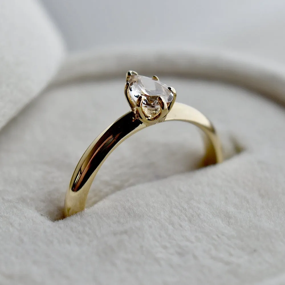 Pear Cut Morganite Ring